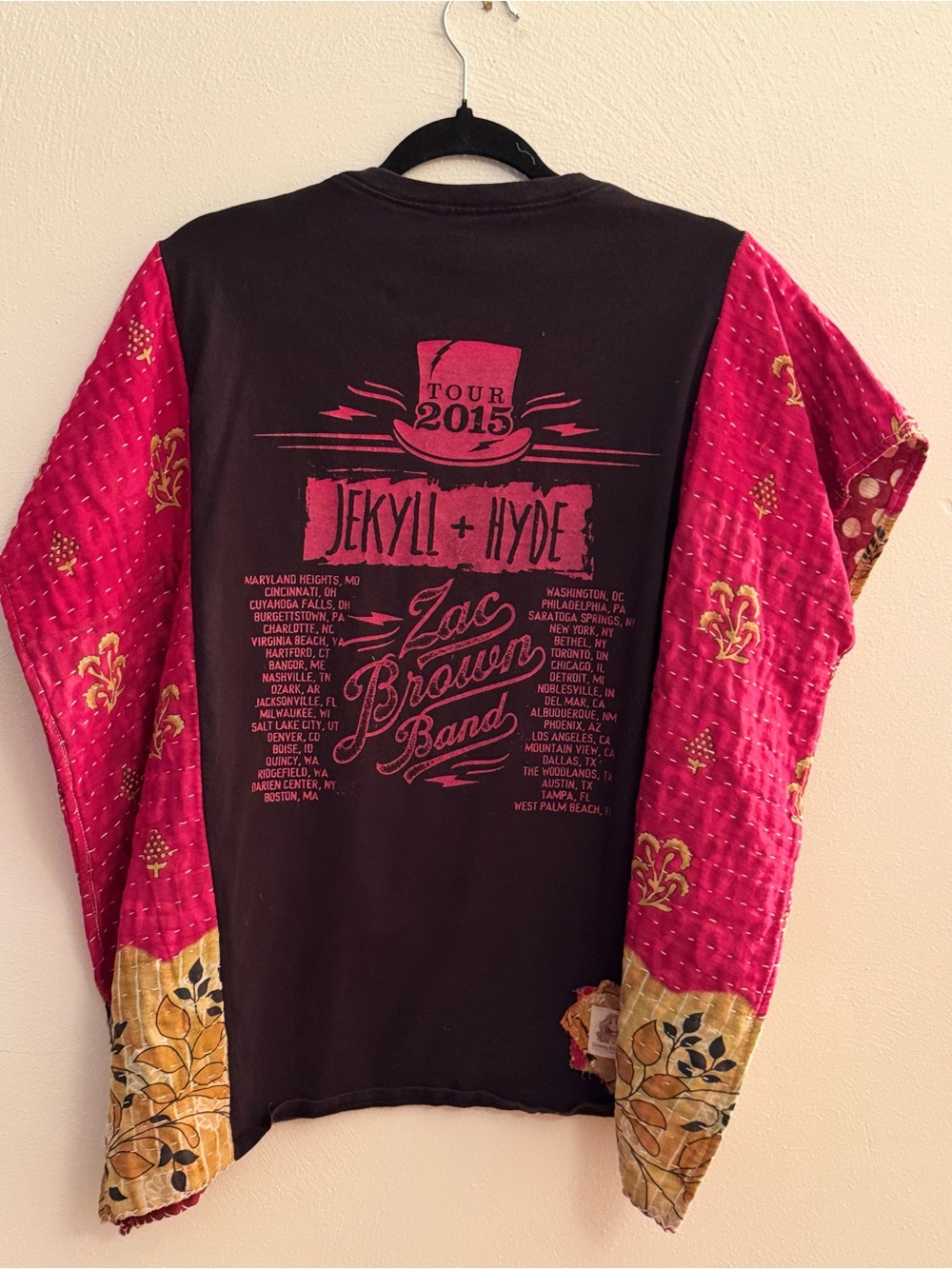 ZAC BROWN BAND Artisan Made Upcycle BAND T Up to XL Handmade One of a Kind - Picture 3 of 6